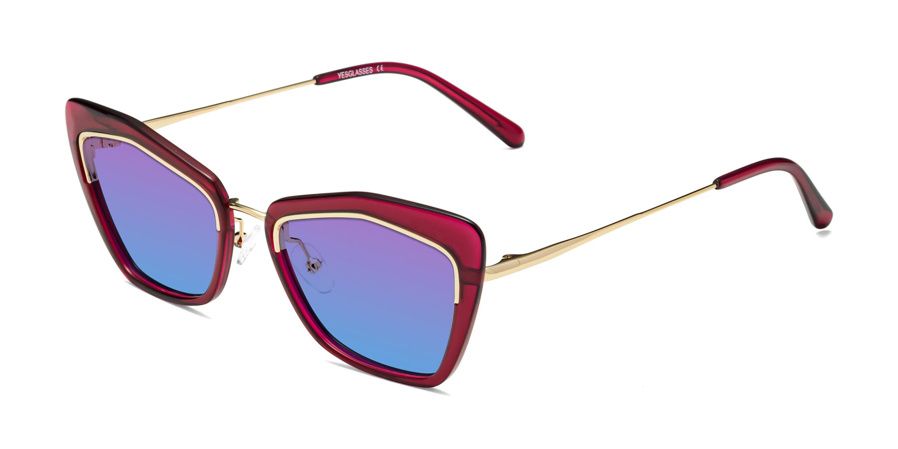 Angle of Lasso in Wine with Purple / Blue Gradient Lenses