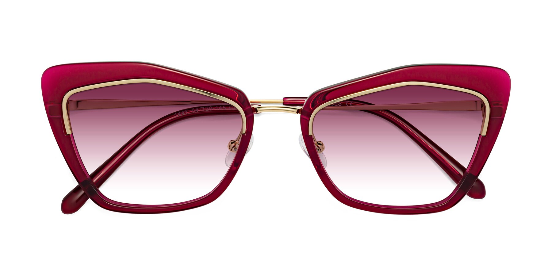 Folded Front of Lasso in Wine with Wine Gradient Lenses