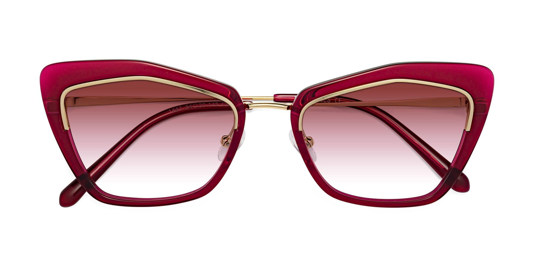 Folded Front of Lasso in Wine with Garnet Gradient Lenses