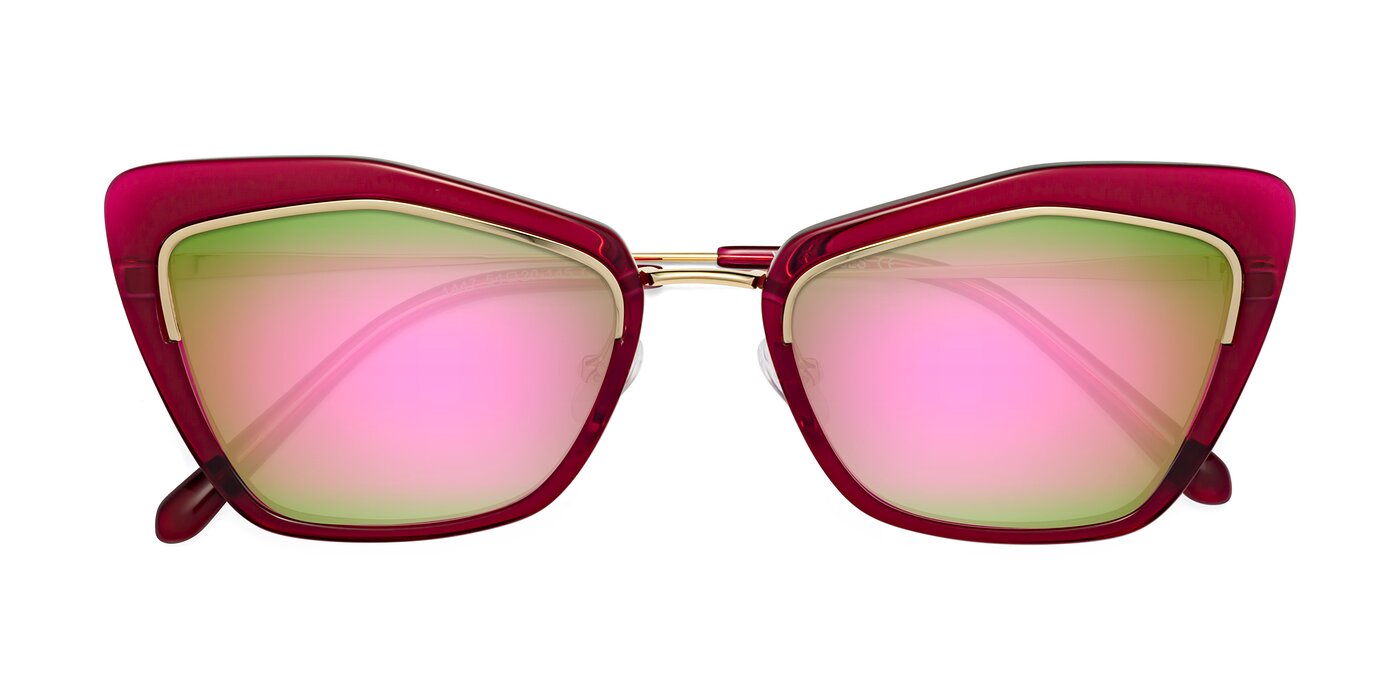 Lasso - Wine Flash Mirrored Sunglasses
