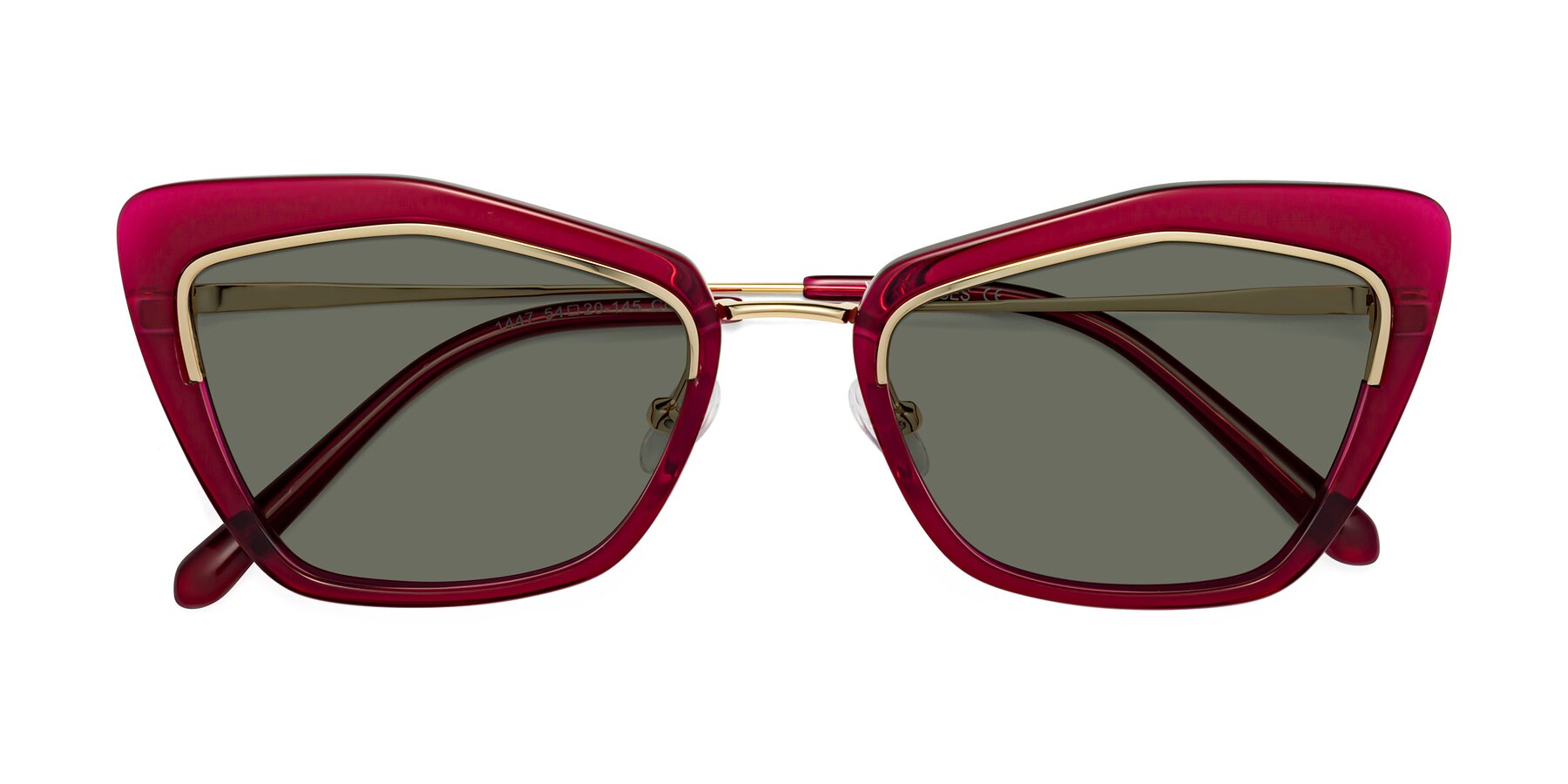 Folded Front of Lasso in Wine with Gray Polarized Lenses
