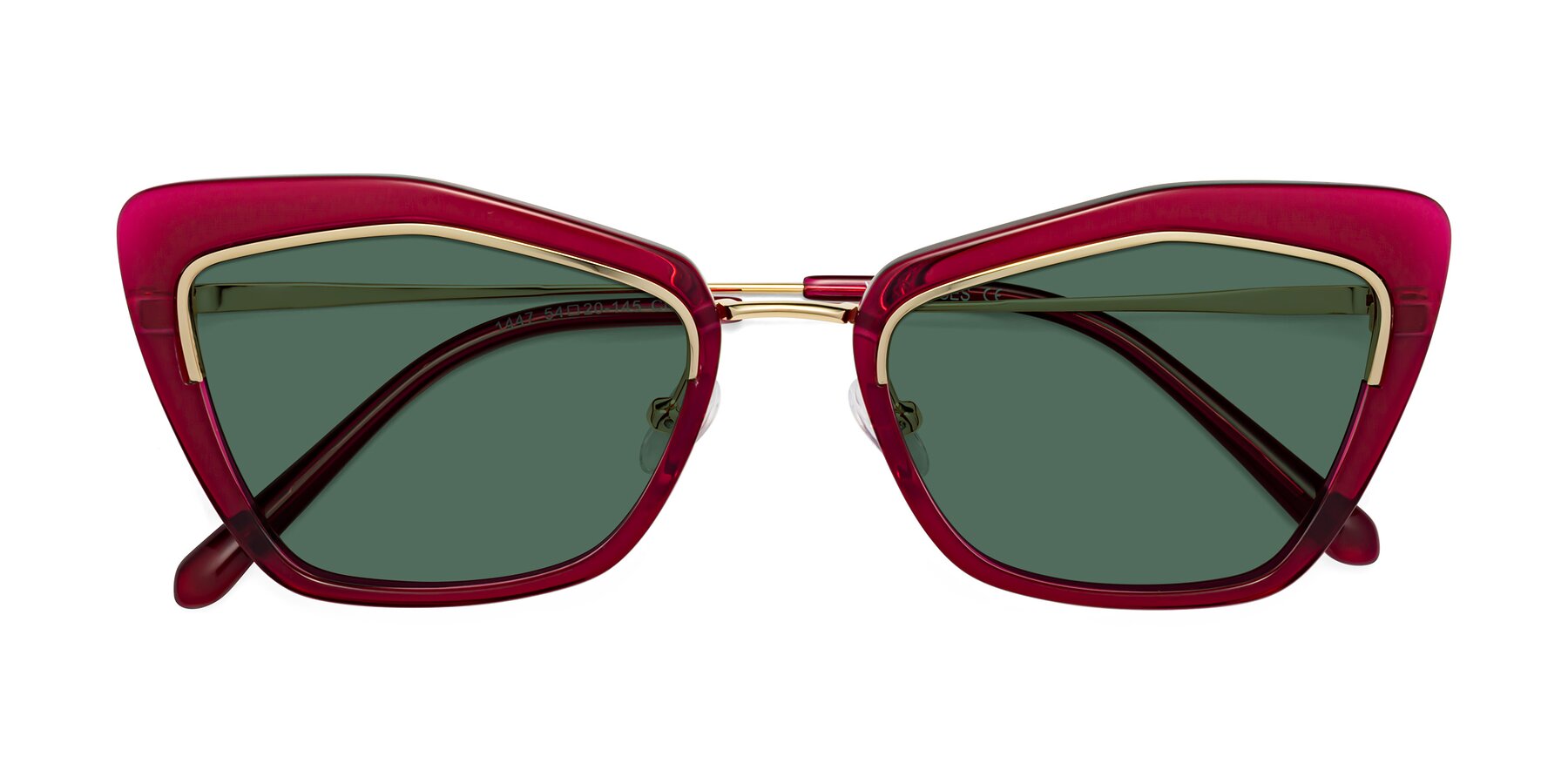 Folded Front of Lasso in Wine with Green Polarized Lenses