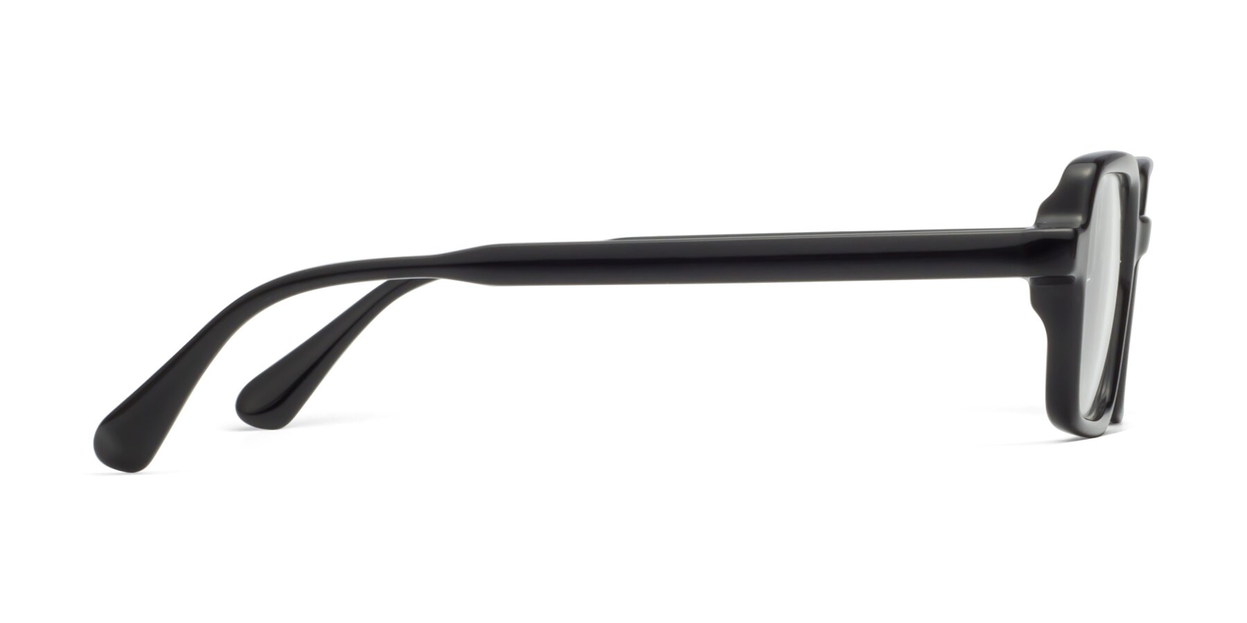 Side of Canuto in Black with Clear Reading Eyeglass Lenses