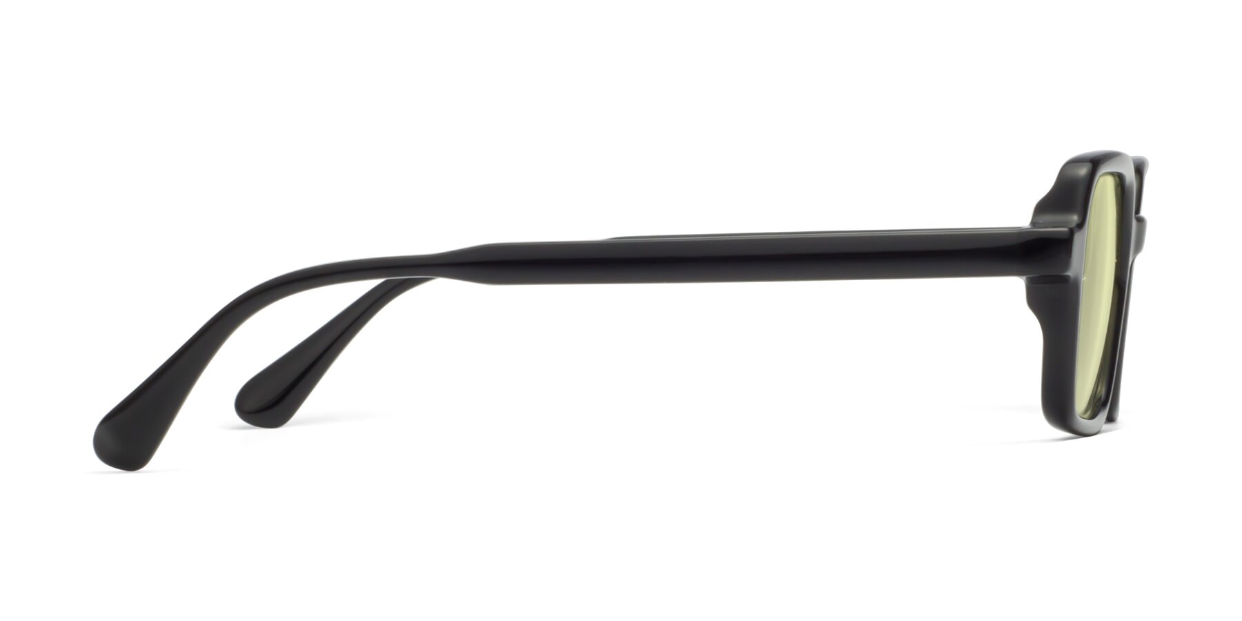 Side of Canuto in Black with Light Yellow Tinted Lenses