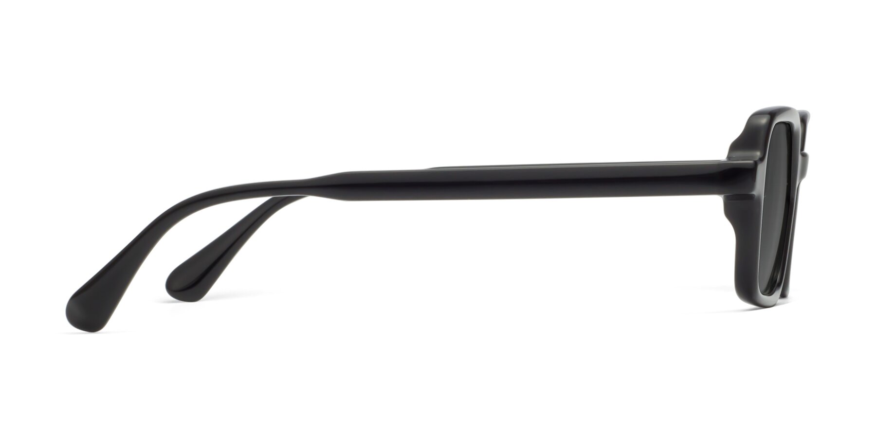 Side of Canuto in Black with Medium Gray Tinted Lenses