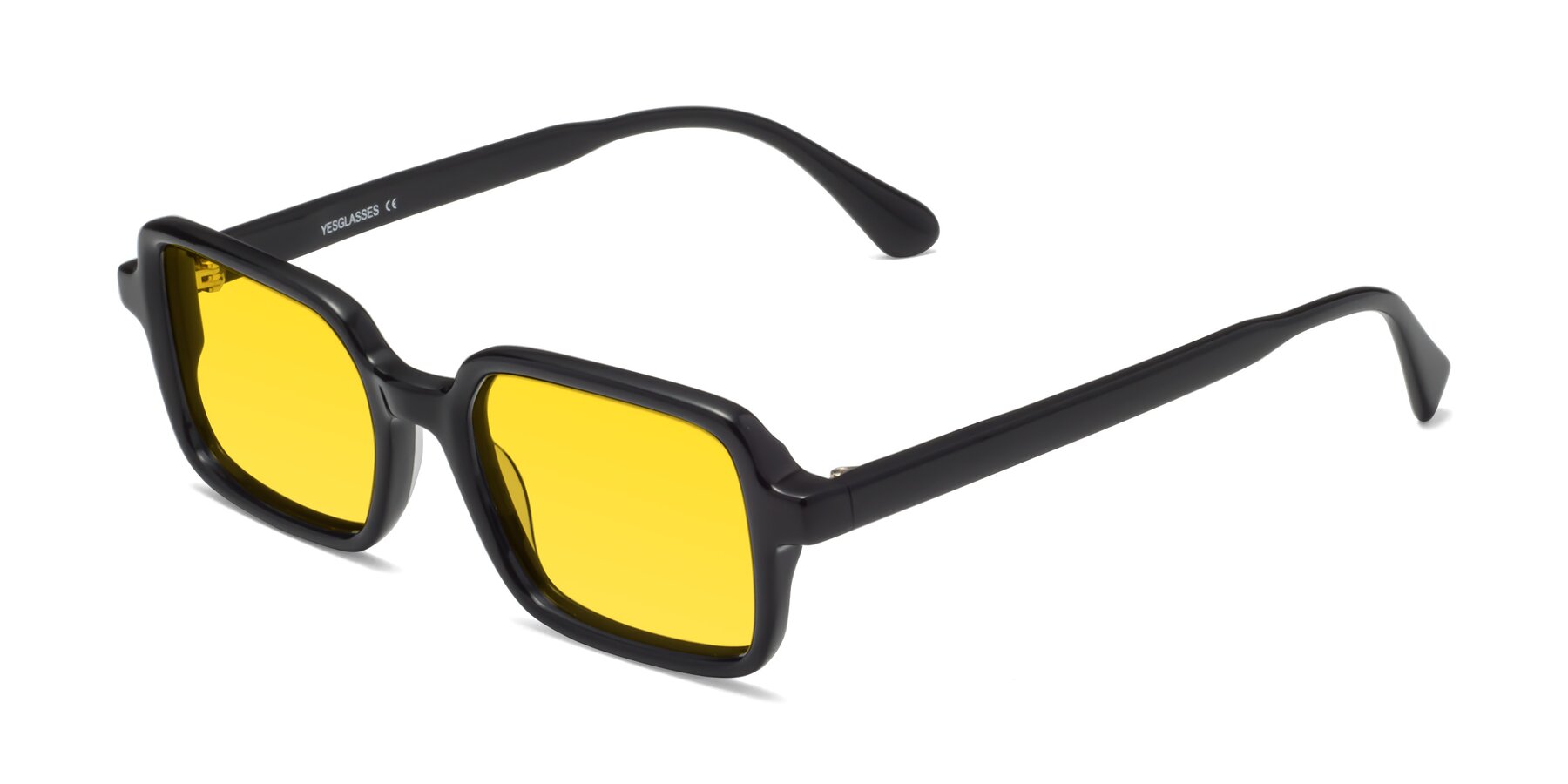 Angle of Canuto in Black with Yellow Tinted Lenses