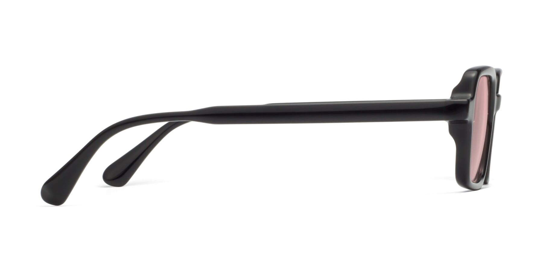 Side of Canuto in Black with Light Garnet Tinted Lenses