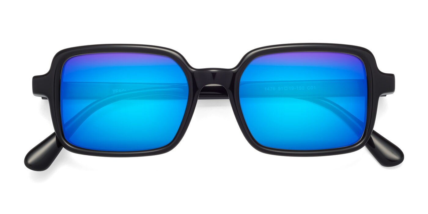 Canuto - Black Flash Mirrored Sunglasses