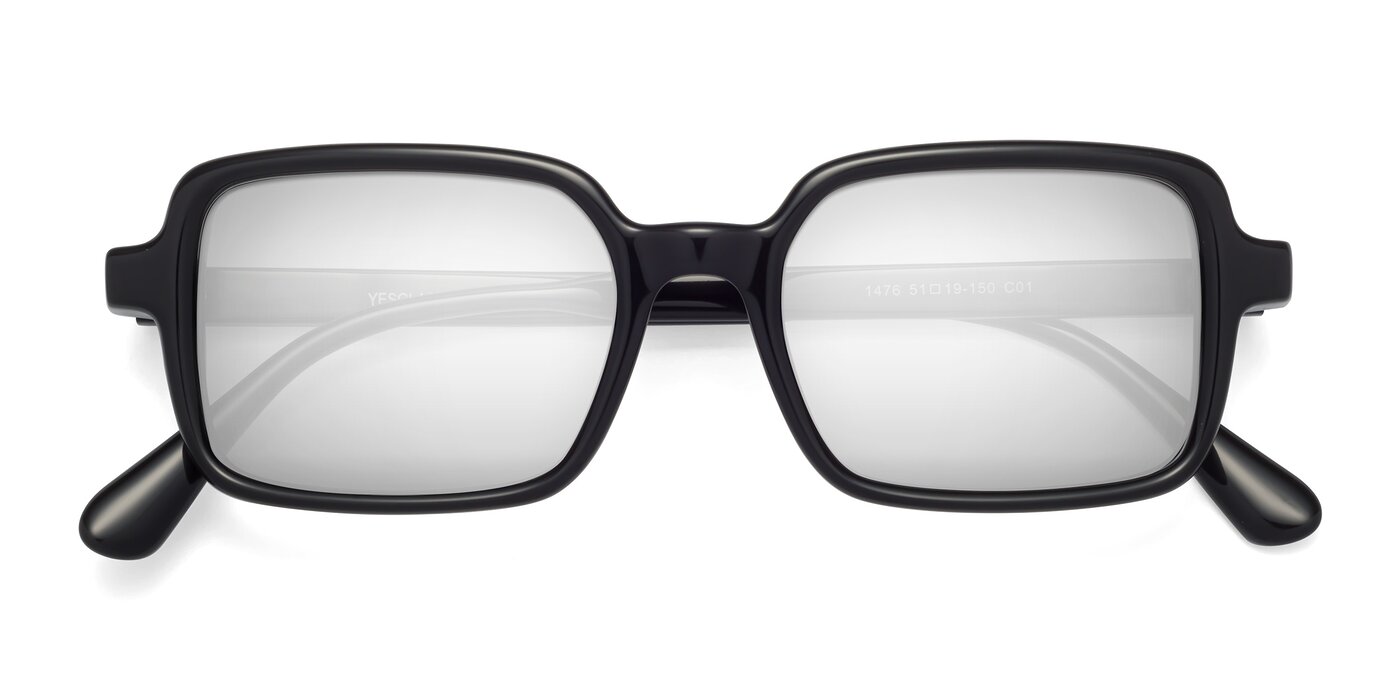 Canuto - Black Flash Mirrored Sunglasses