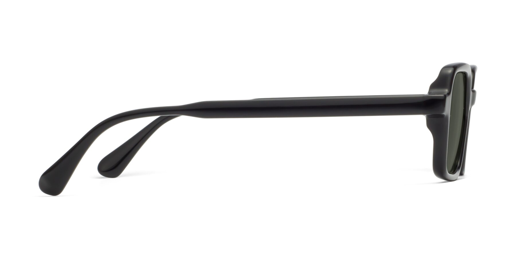 Side of Canuto in Black with Gray Polarized Lenses