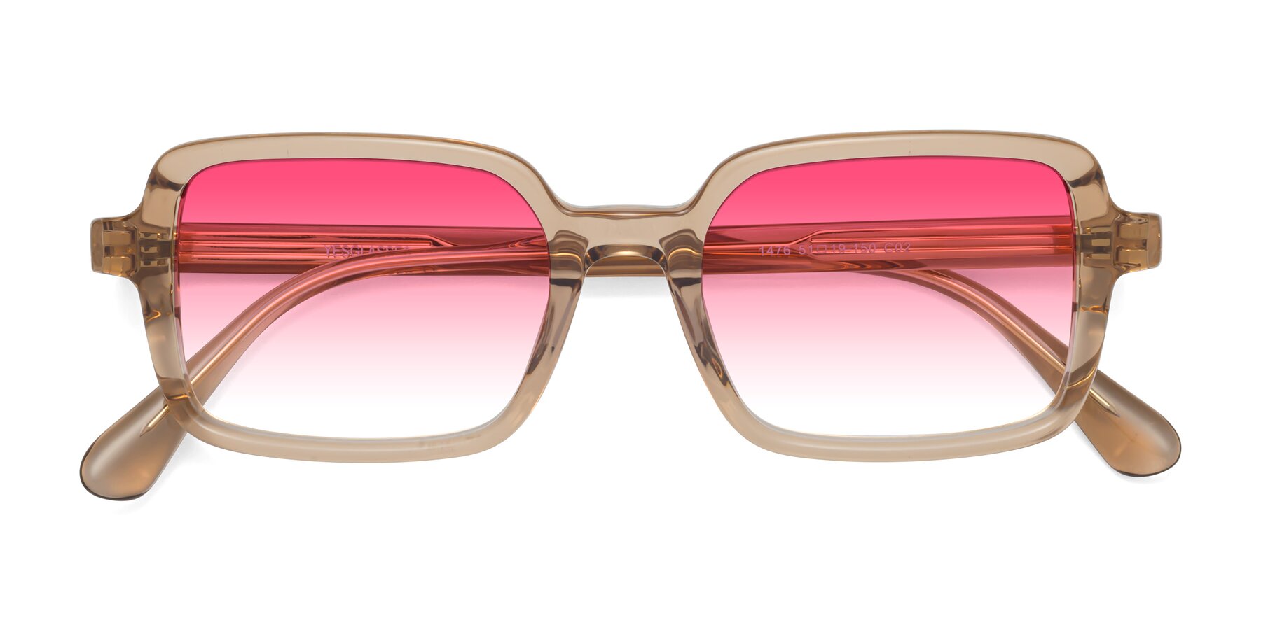 Folded Front of Canuto in Caramel with Pink Gradient Lenses
