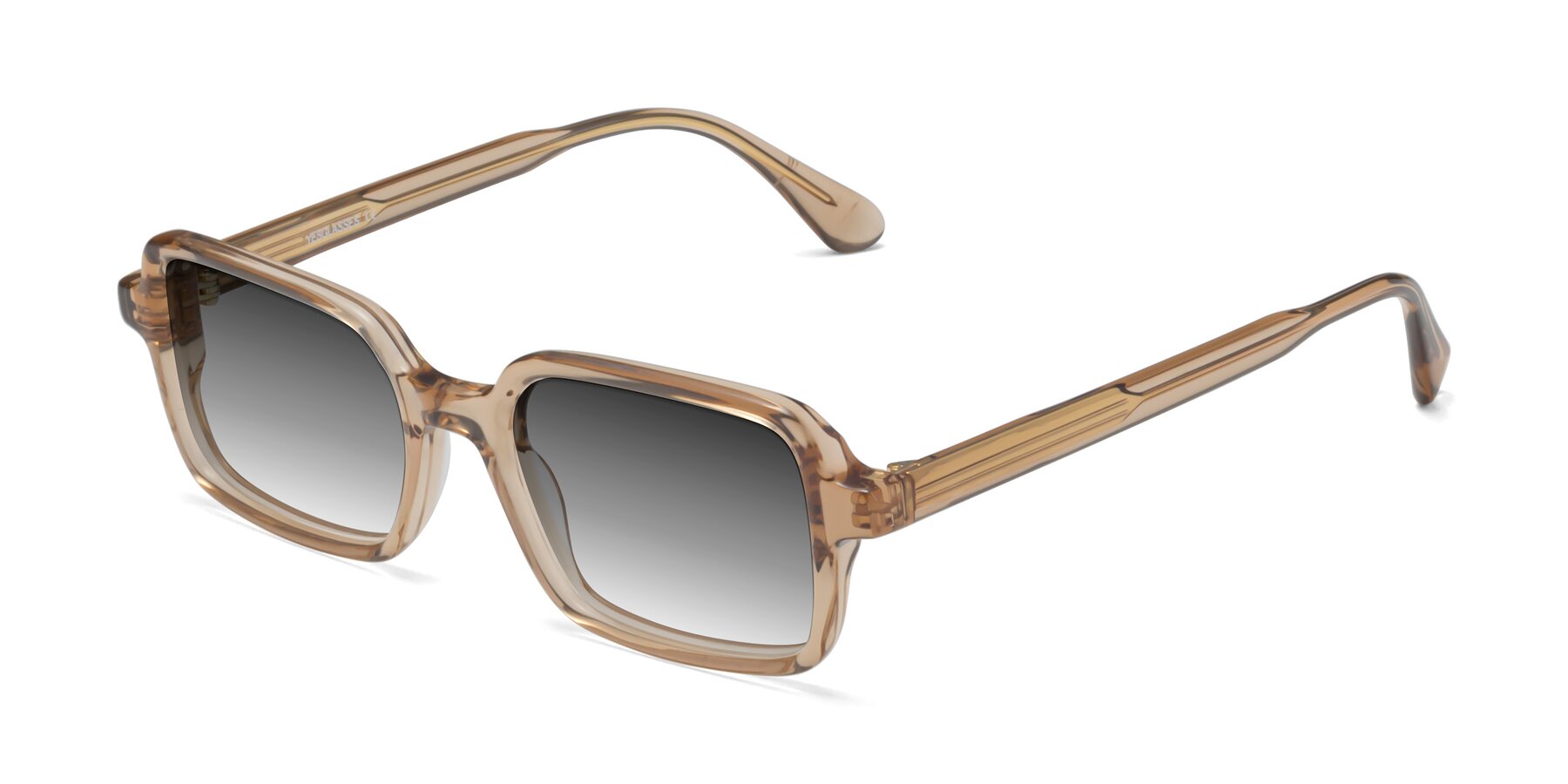 Angle of Canuto in Caramel with Gray Gradient Lenses