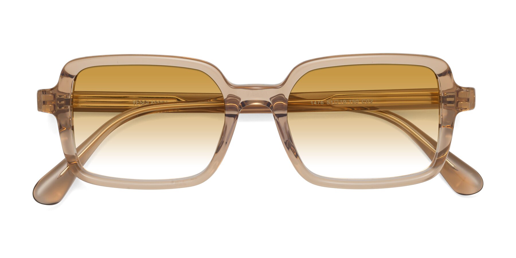 Folded Front of Canuto in Caramel with Champagne Gradient Lenses