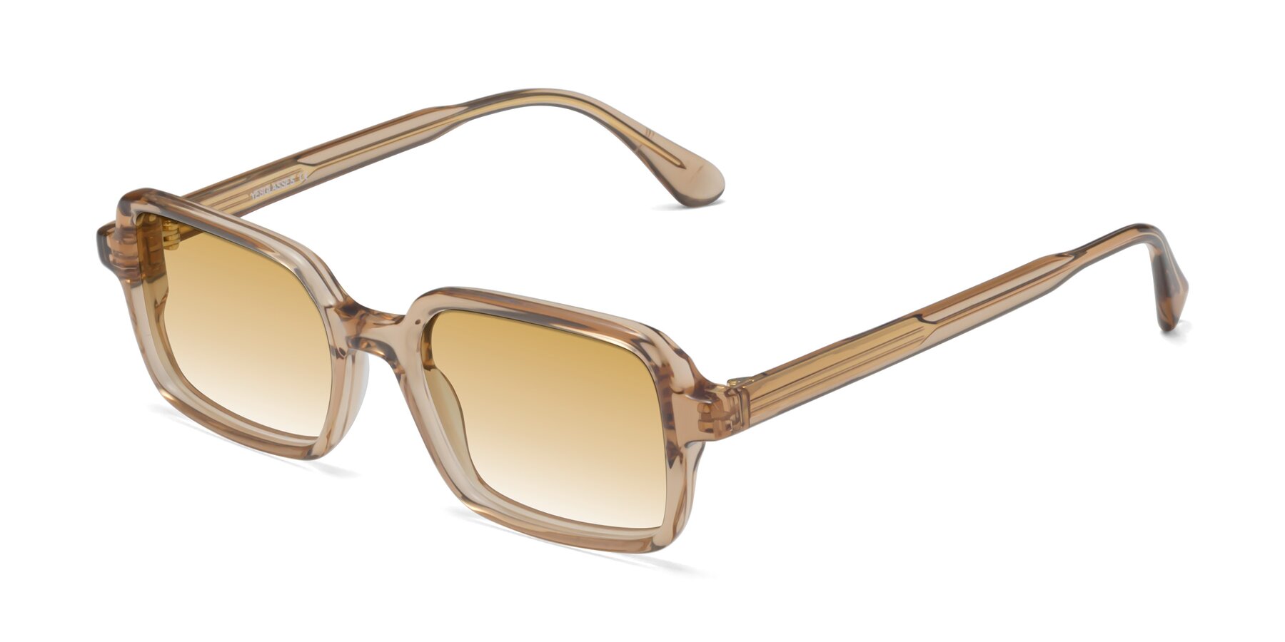 Angle of Canuto in Caramel with Champagne Gradient Lenses
