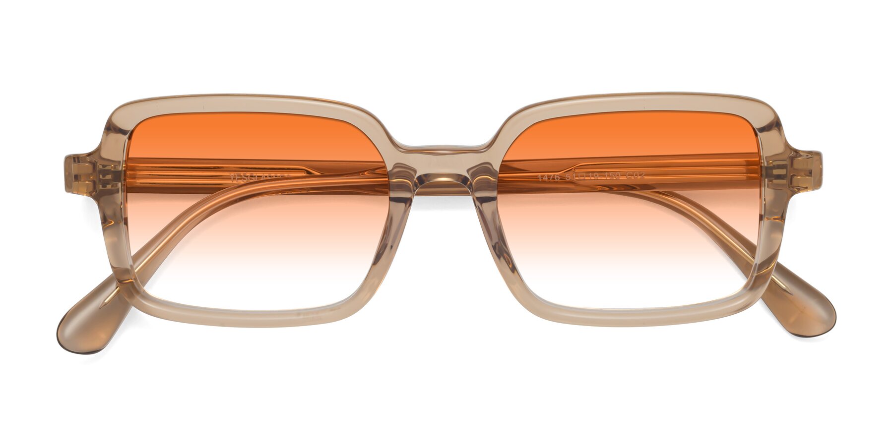 Folded Front of Canuto in Caramel with Orange Gradient Lenses