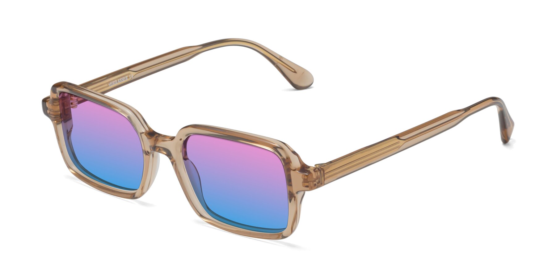 Angle of Canuto in Caramel with Pink / Blue Gradient Lenses