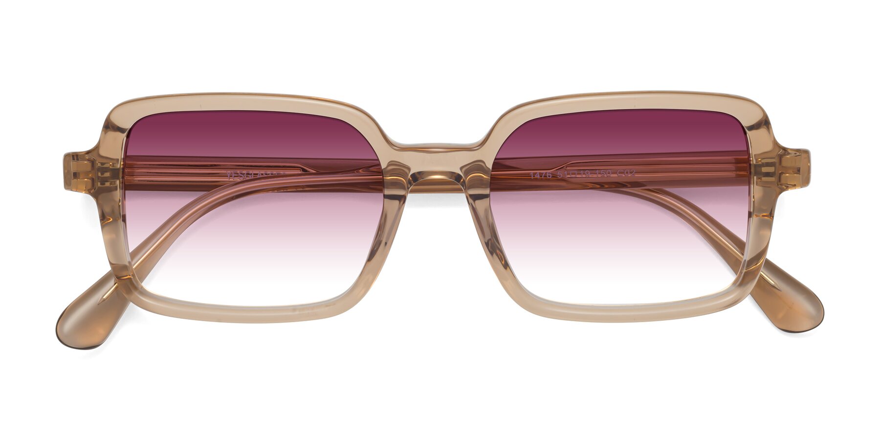 Folded Front of Canuto in Caramel with Wine Gradient Lenses