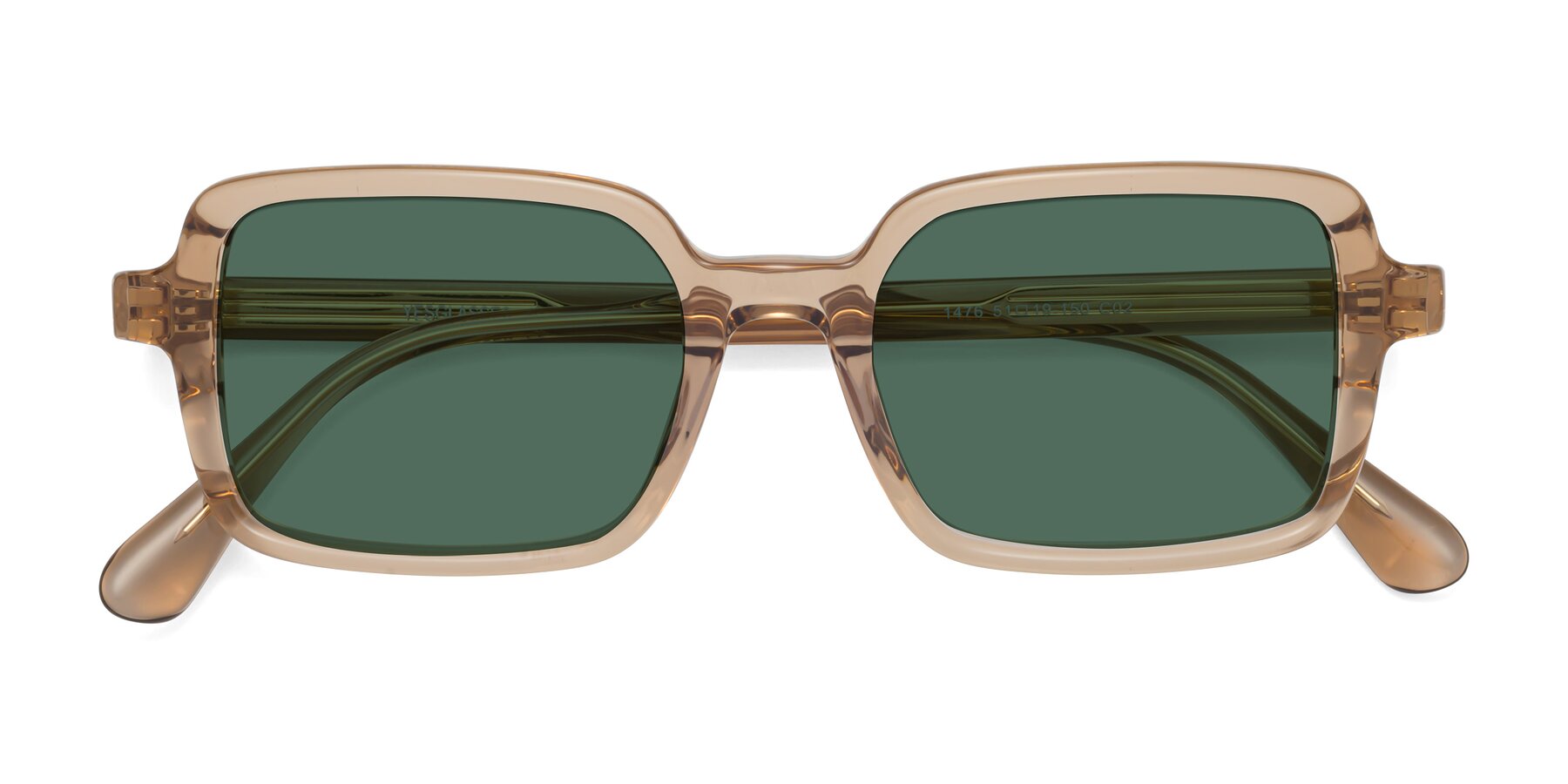Folded Front of Canuto in Caramel with Green Polarized Lenses