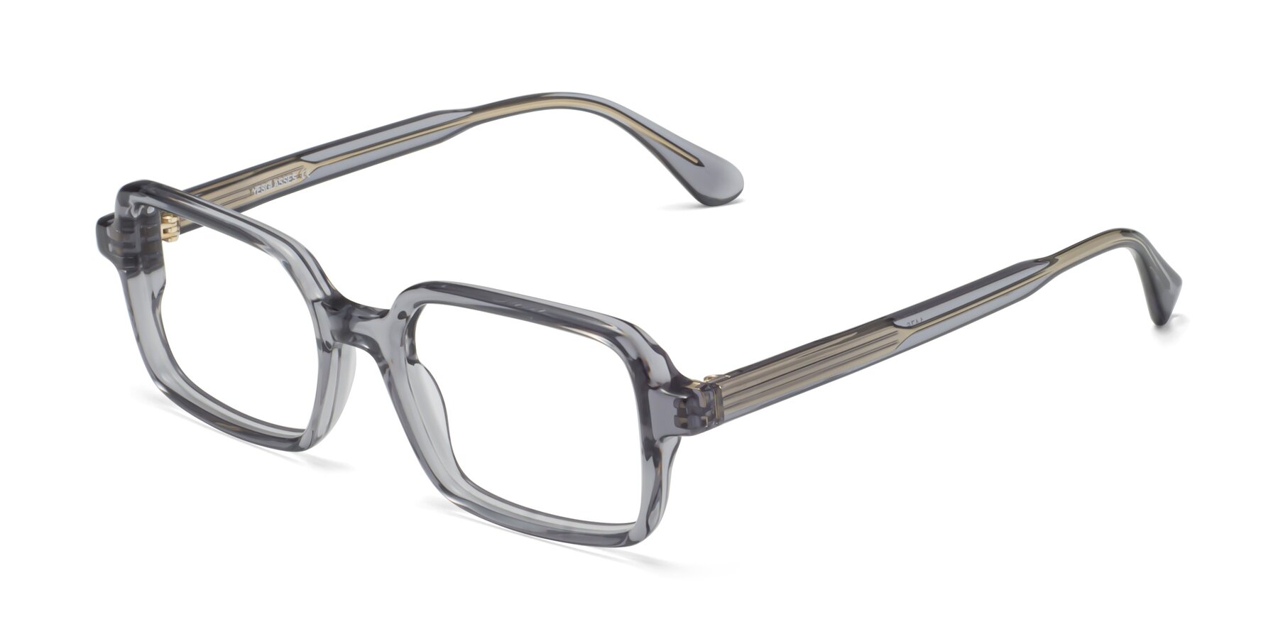 Angle of Canuto in Transparent Gray with Clear Blue Light Blocking Lenses