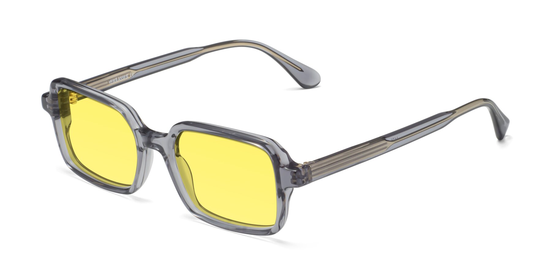 Angle of Canuto in Transparent Gray with Medium Yellow Tinted Lenses