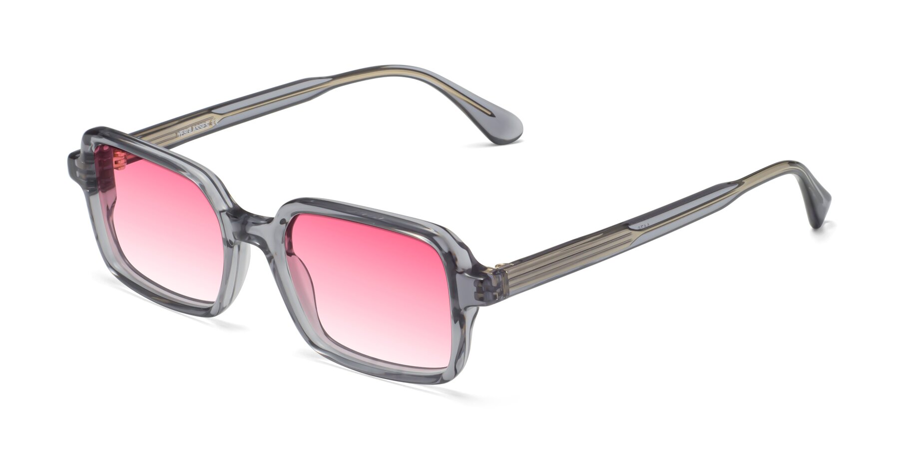 Angle of Canuto in Transparent Gray with Pink Gradient Lenses