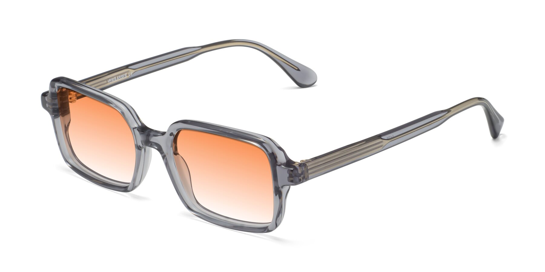 Angle of Canuto in Transparent Gray with Orange Gradient Lenses