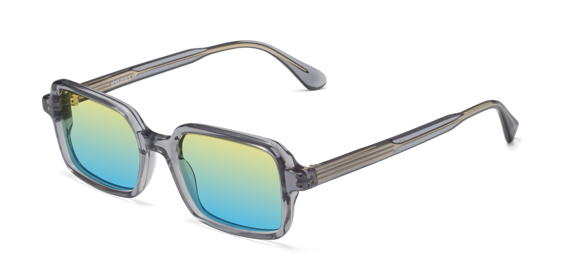 Angle of Canuto in Transparent Gray with Yellow / Blue Gradient Lenses