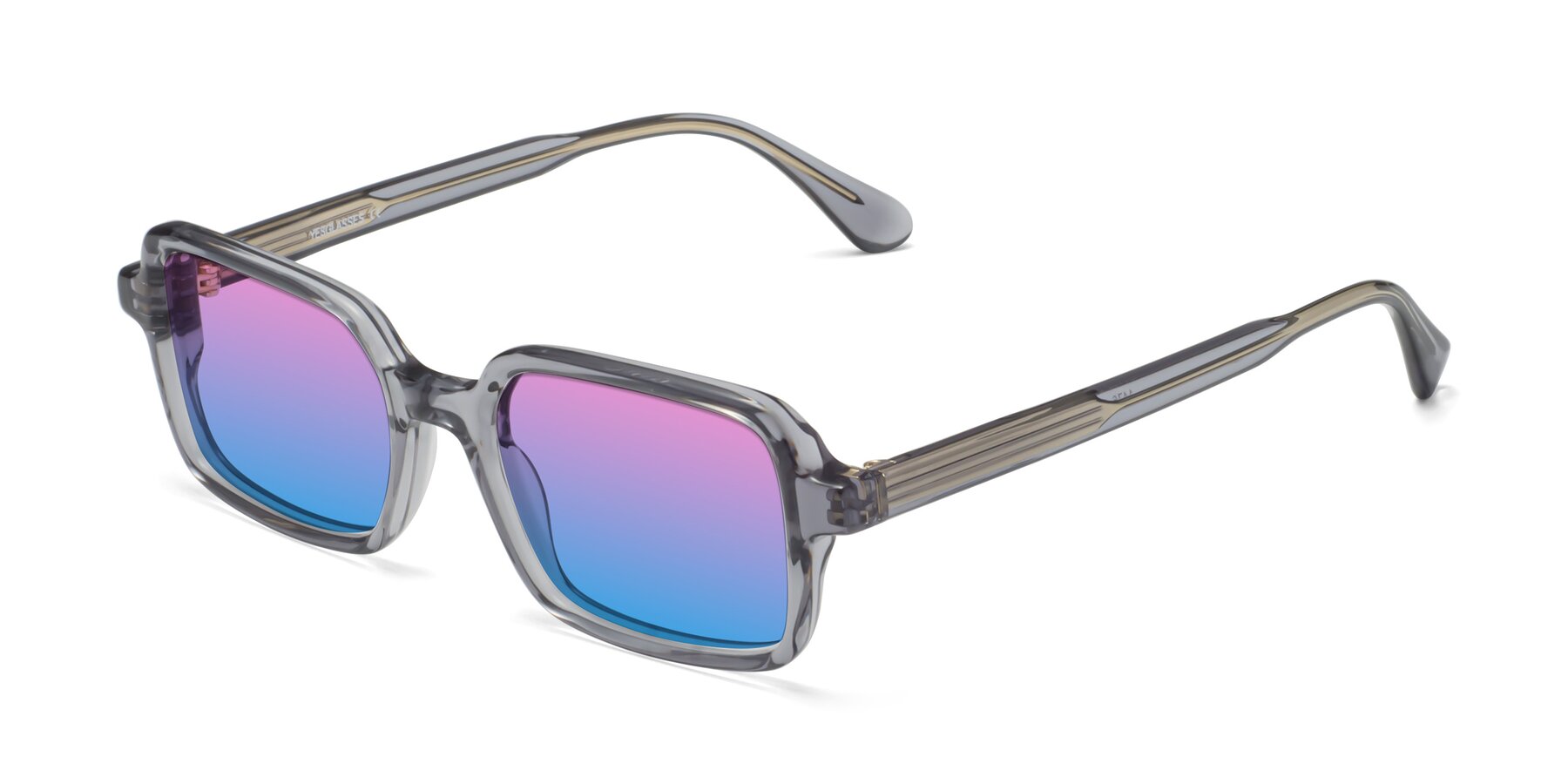 Angle of Canuto in Transparent Gray with Pink / Blue Gradient Lenses