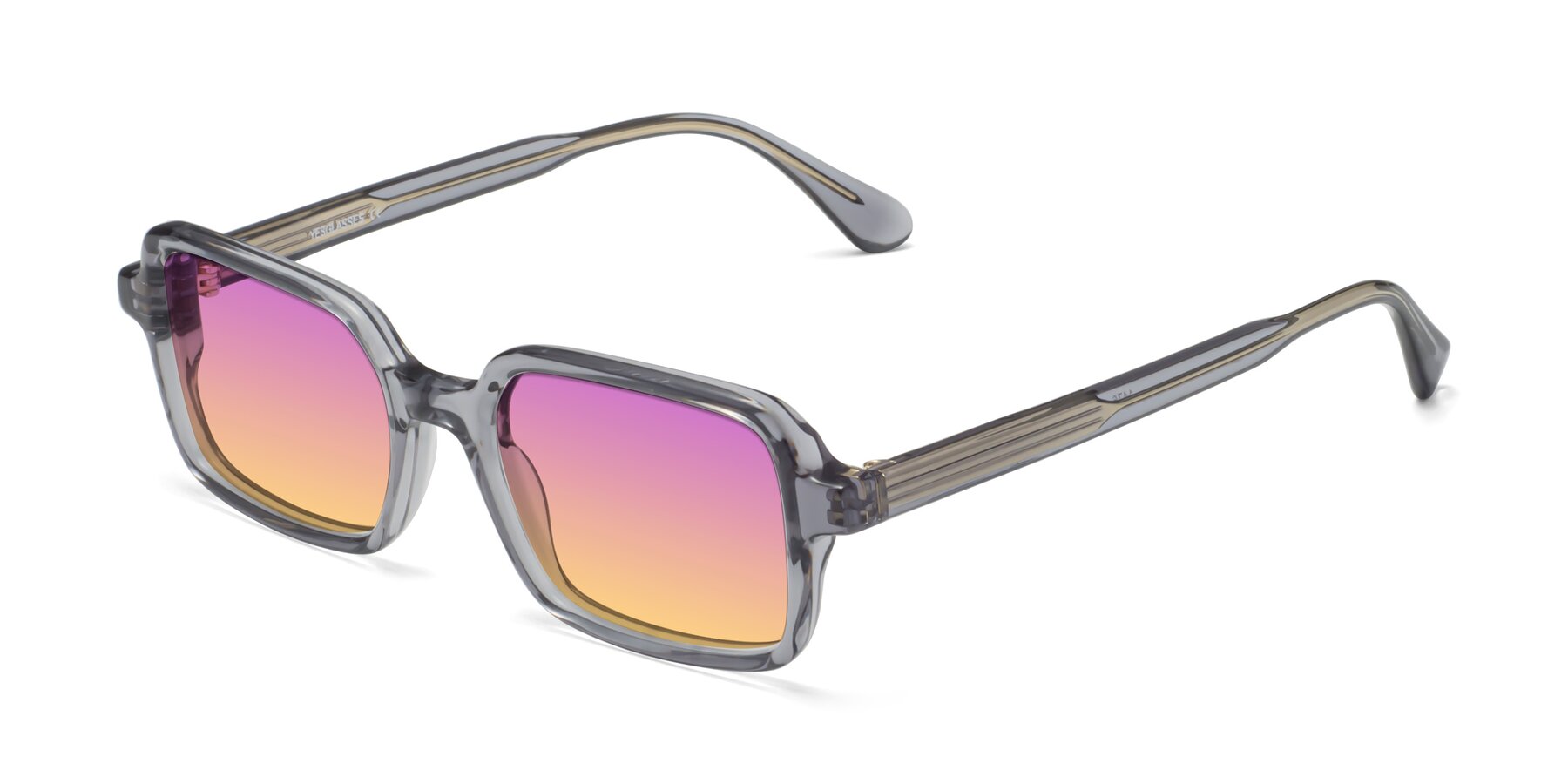Angle of Canuto in Transparent Gray with Purple / Yellow Gradient Lenses