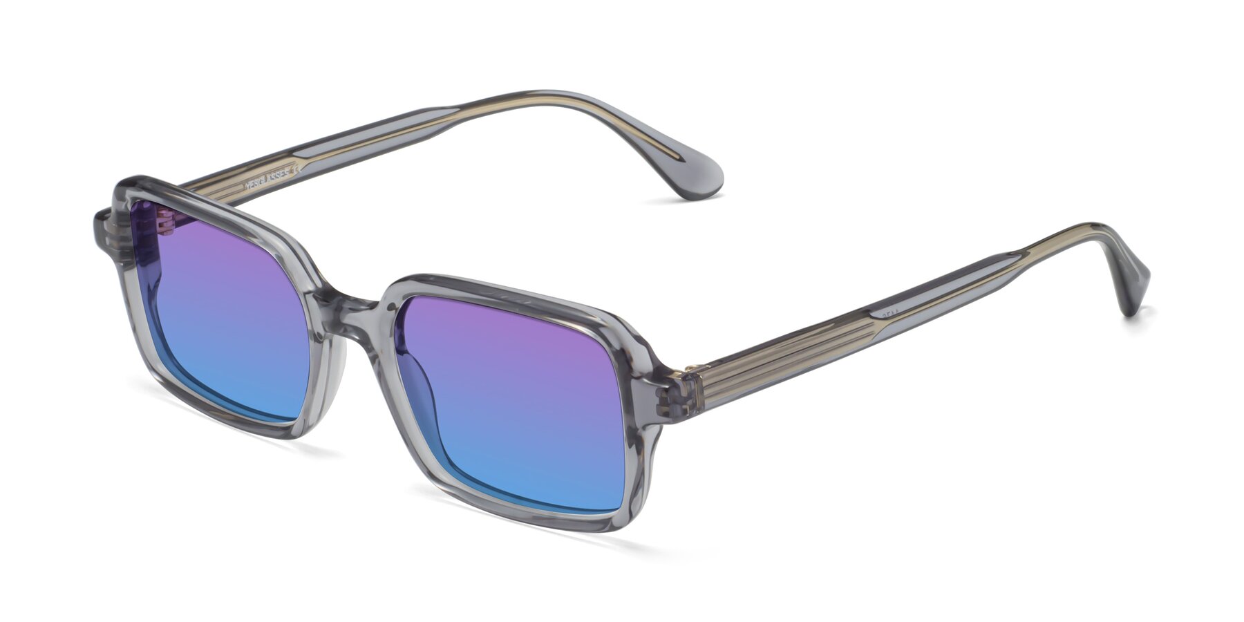 Angle of Canuto in Transparent Gray with Purple / Blue Gradient Lenses