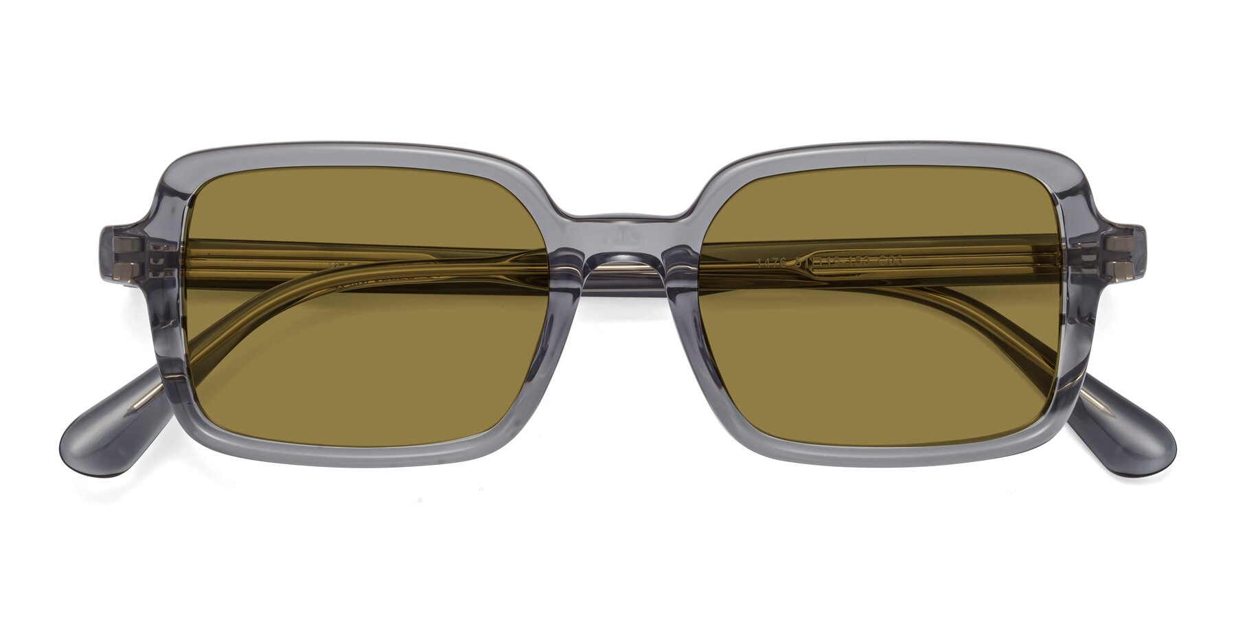 Folded Front of Canuto in Transparent Gray with Brown Polarized Lenses