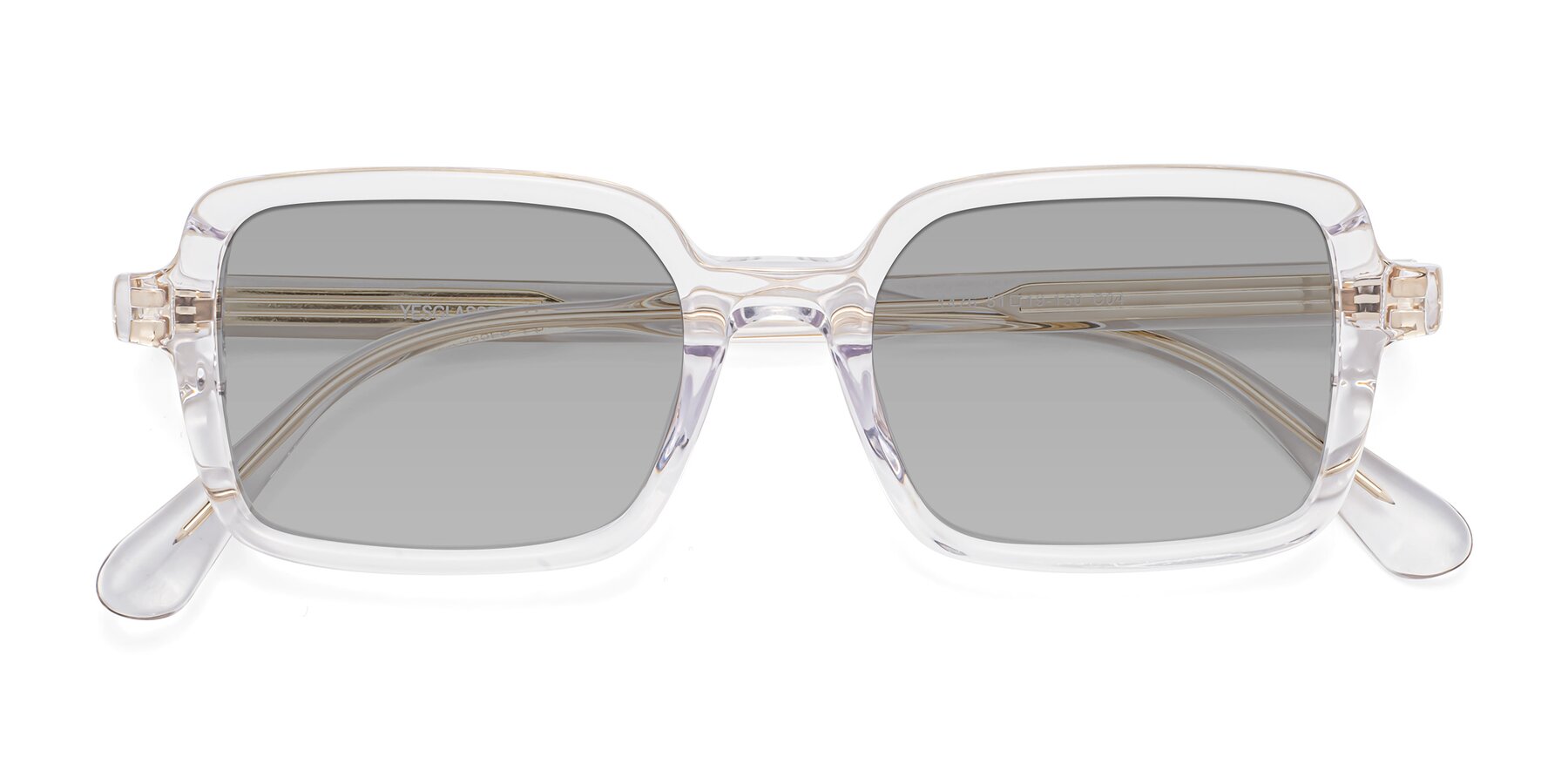 Folded Front of Canuto in Clear with Light Gray Tinted Lenses