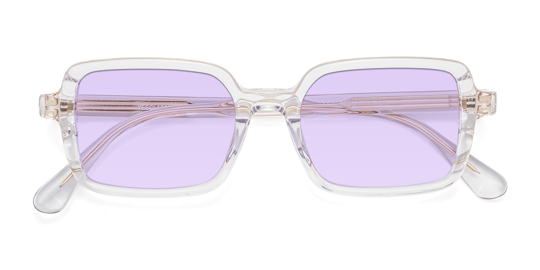 Folded Front of Canuto in Clear with Light Purple Tinted Lenses