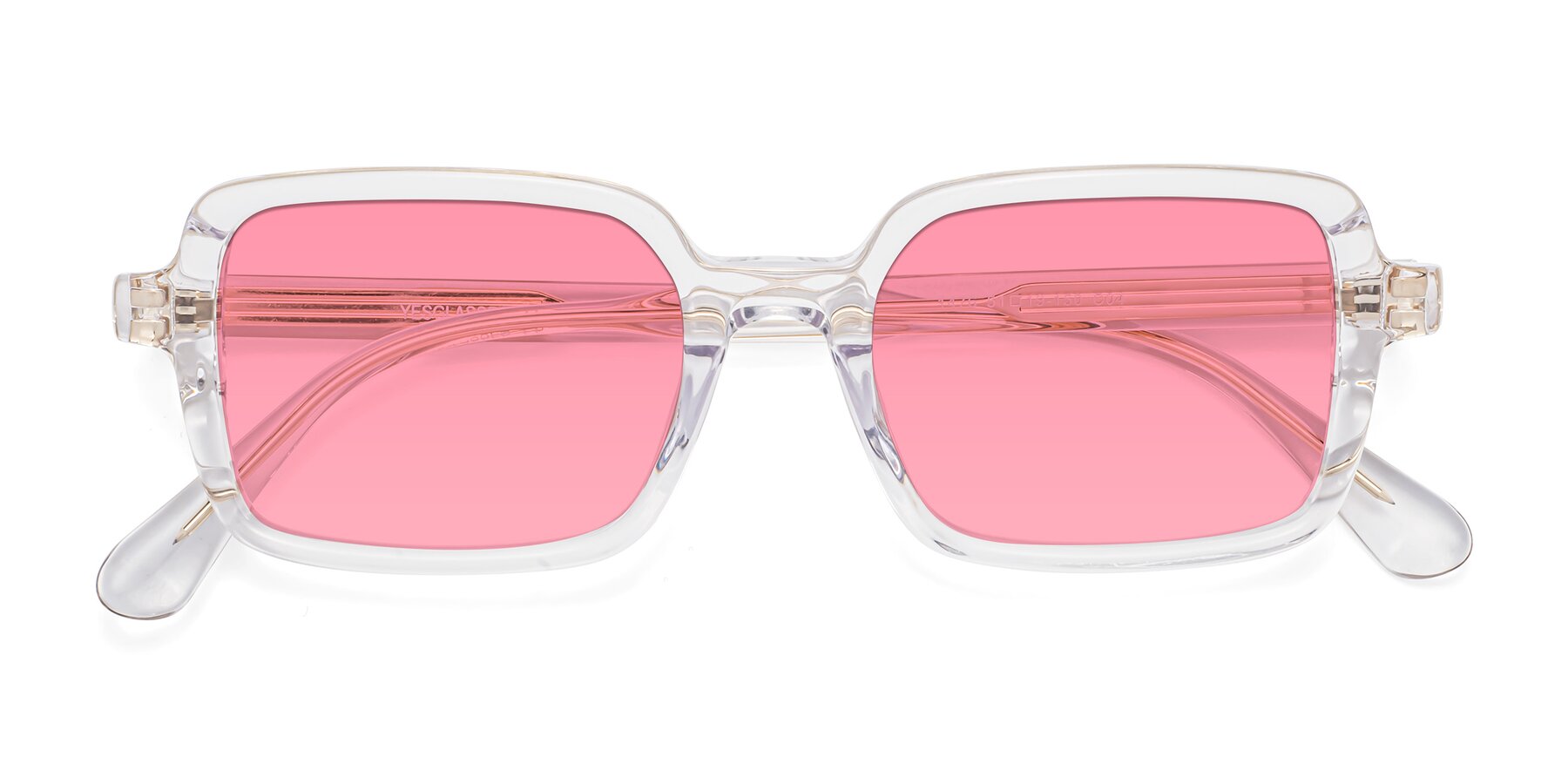 Folded Front of Canuto in Clear with Pink Tinted Lenses