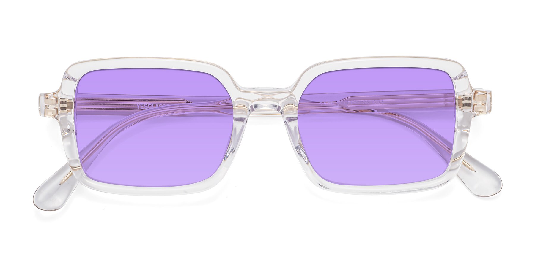 Folded Front of Canuto in Clear with Medium Purple Tinted Lenses