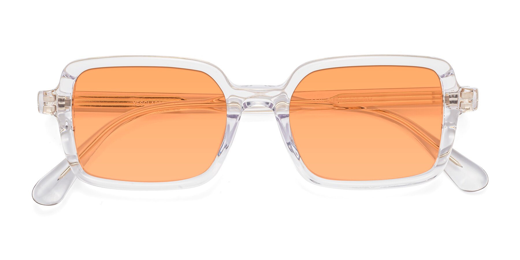 Folded Front of Canuto in Clear with Medium Orange Tinted Lenses