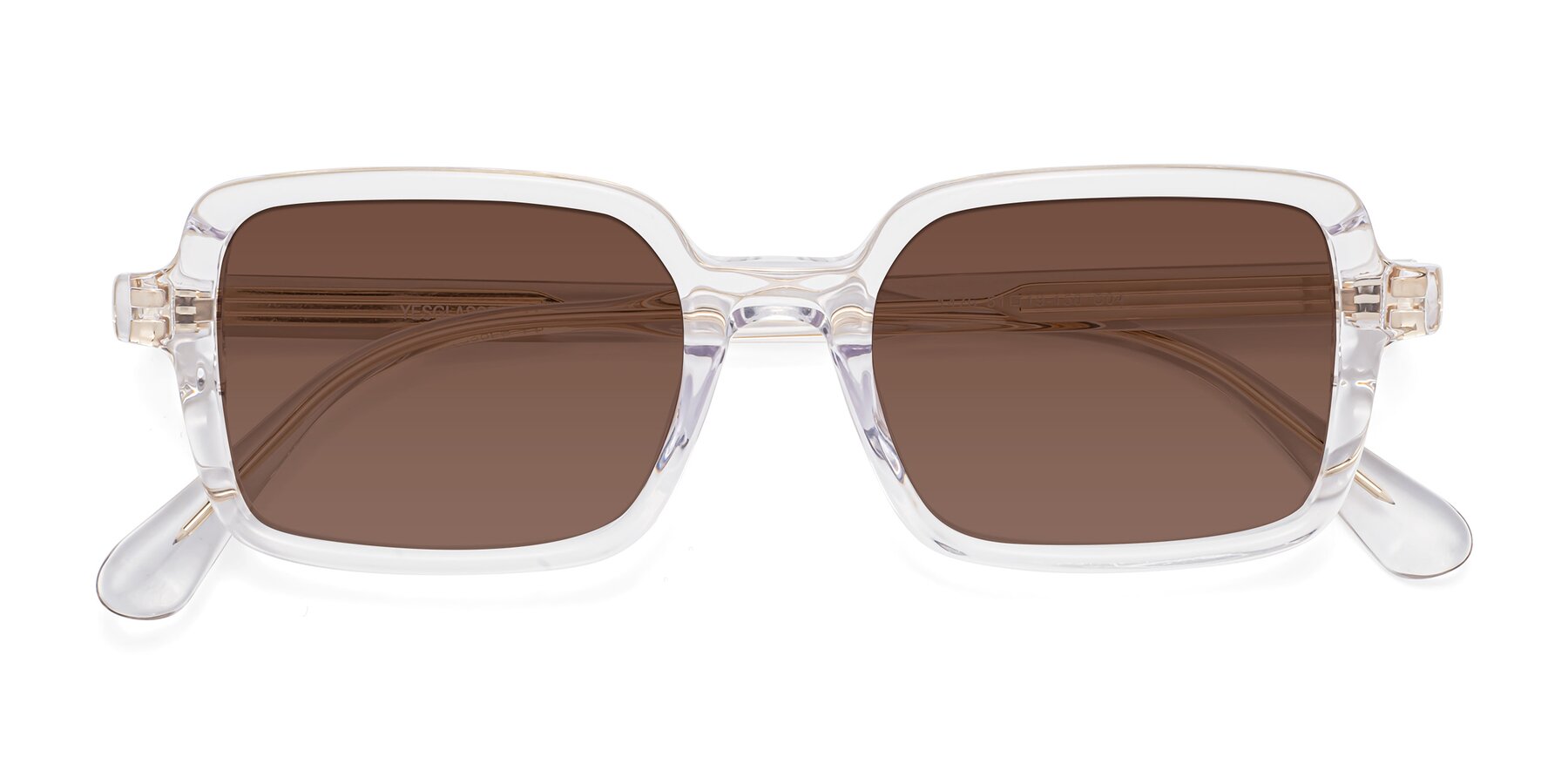 Folded Front of Canuto in Clear with Brown Tinted Lenses