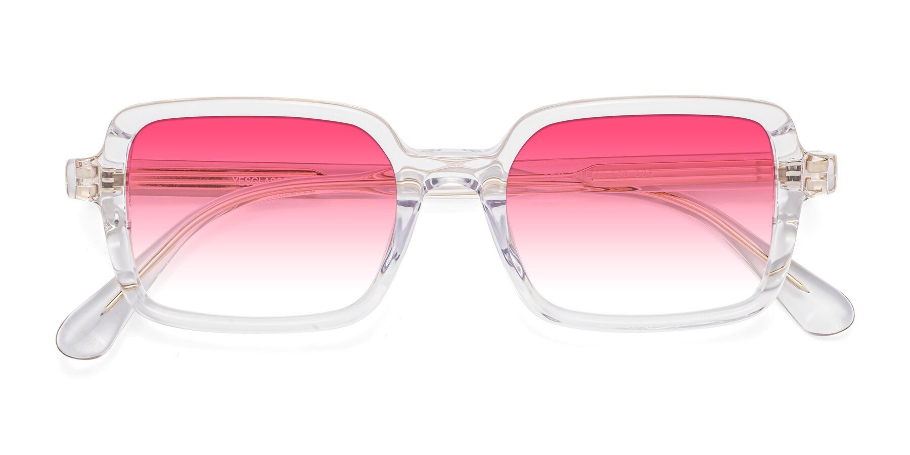 Folded Front of Canuto in Clear with Pink Gradient Lenses
