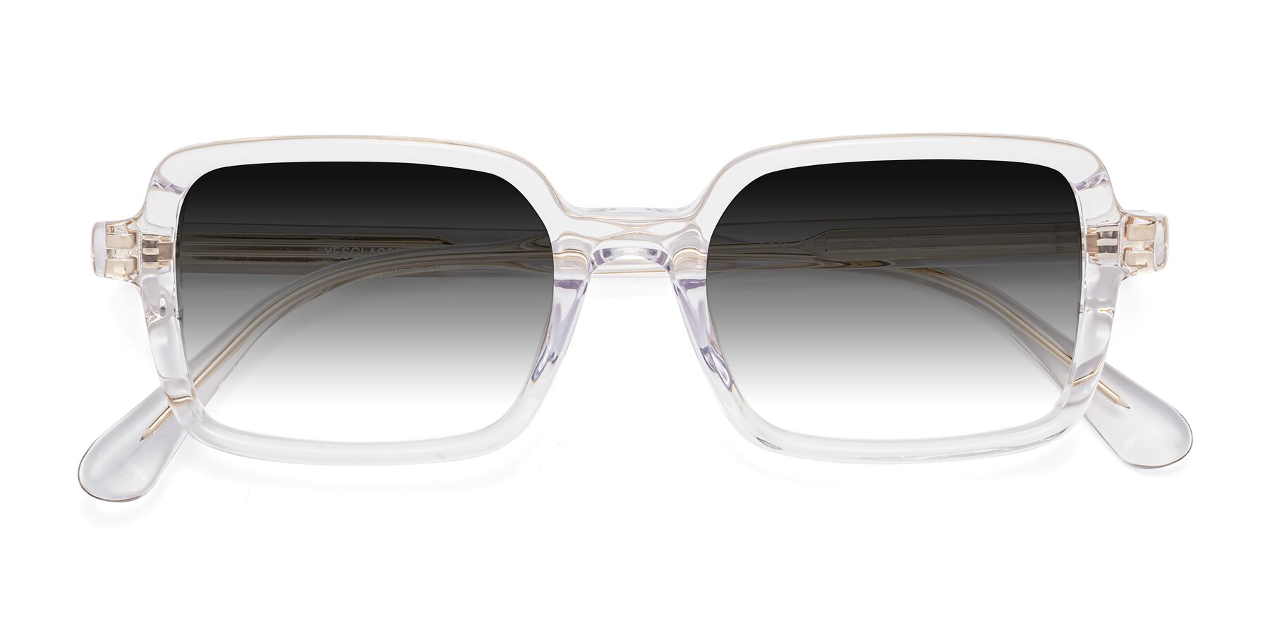 Folded Front of Canuto in Clear with Gray Gradient Lenses
