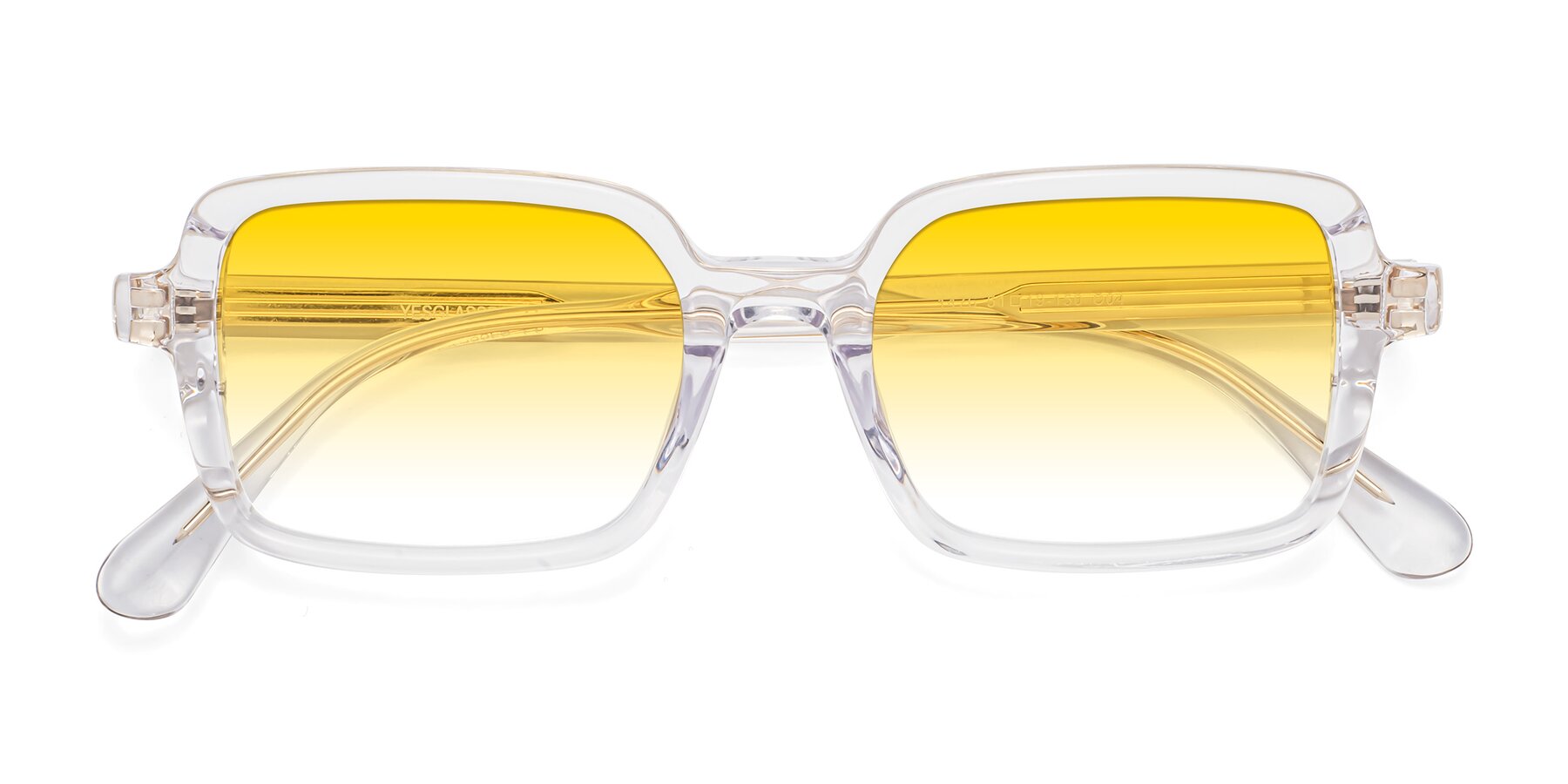 Folded Front of Canuto in Clear with Yellow Gradient Lenses