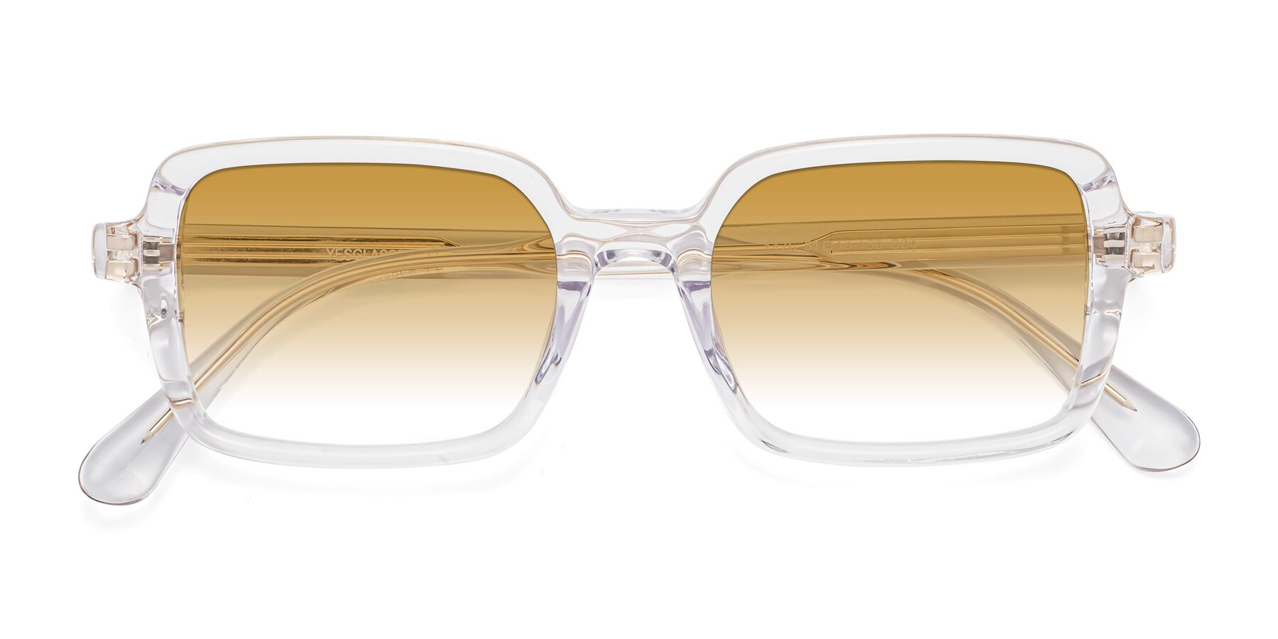Folded Front of Canuto in Clear with Champagne Gradient Lenses