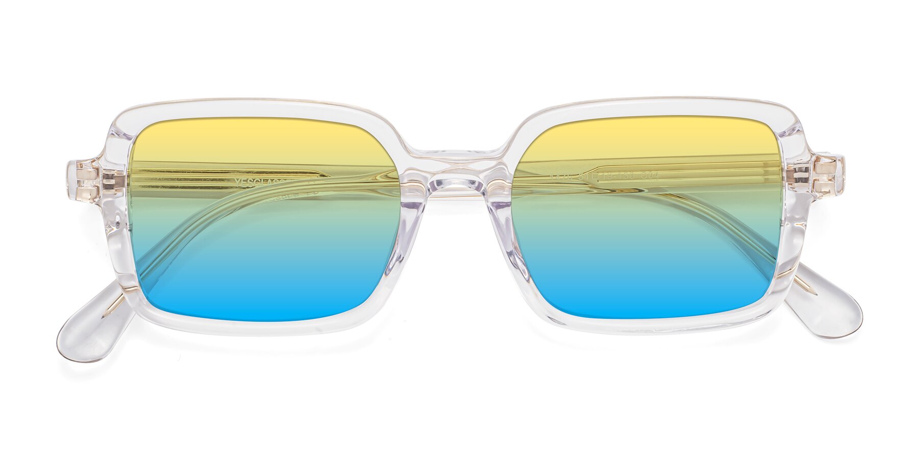 Folded Front of Canuto in Clear with Yellow / Blue Gradient Lenses