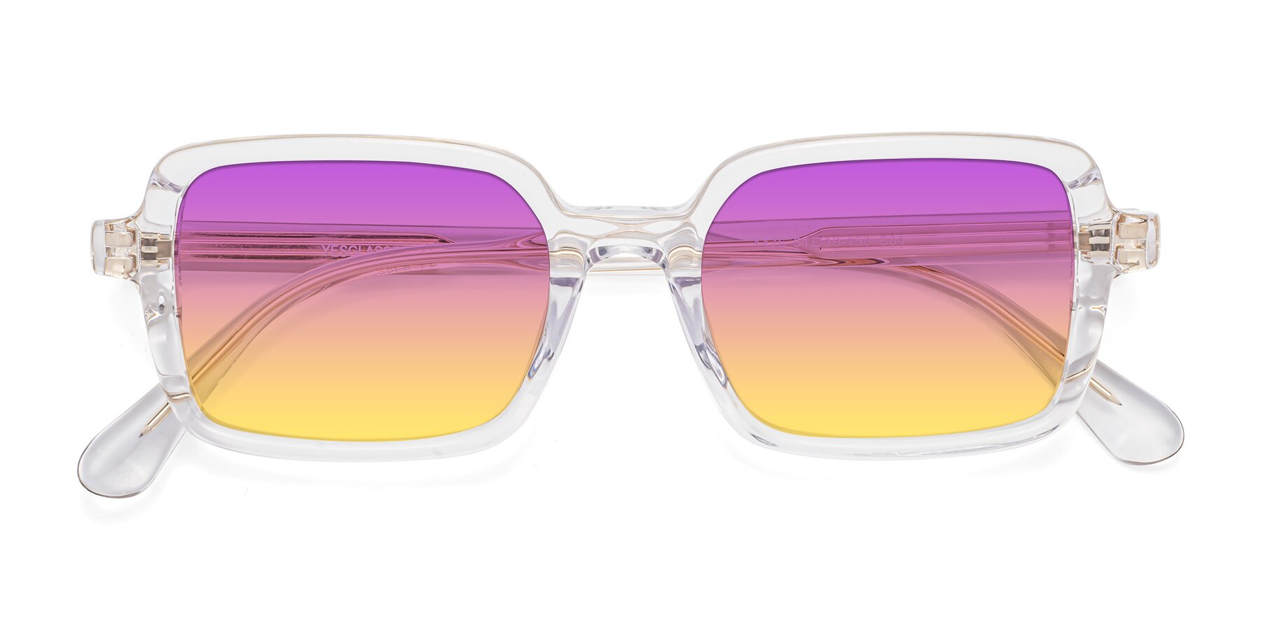 Folded Front of Canuto in Clear with Purple / Yellow Gradient Lenses