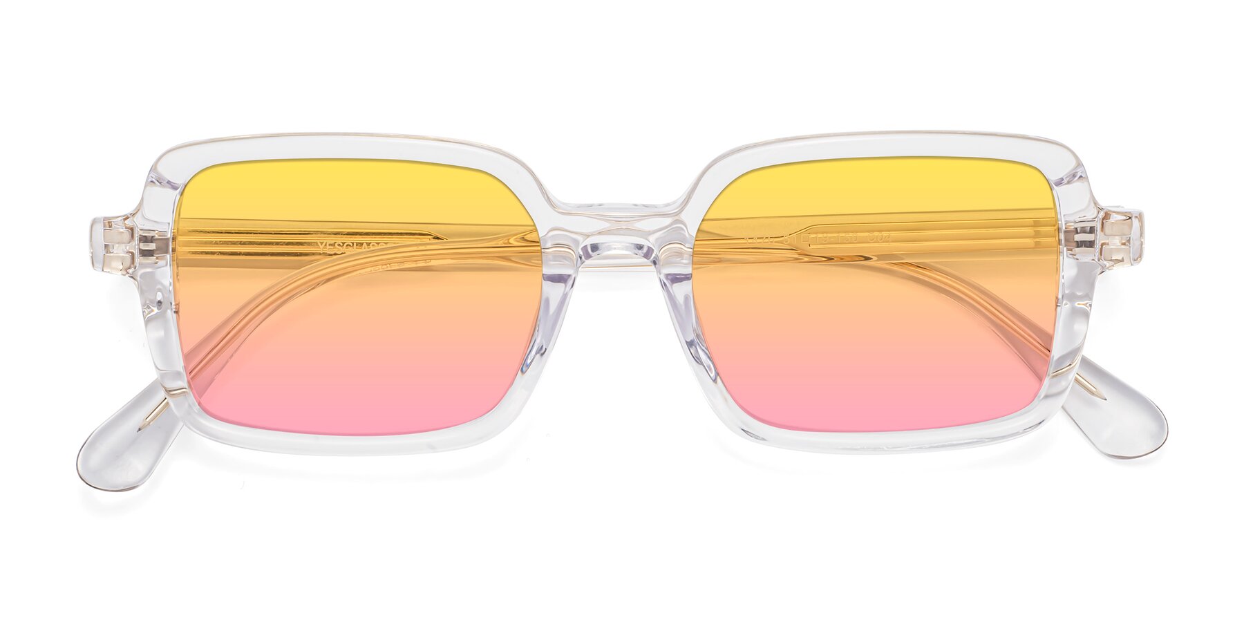 Folded Front of Canuto in Clear with Yellow / Pink Gradient Lenses