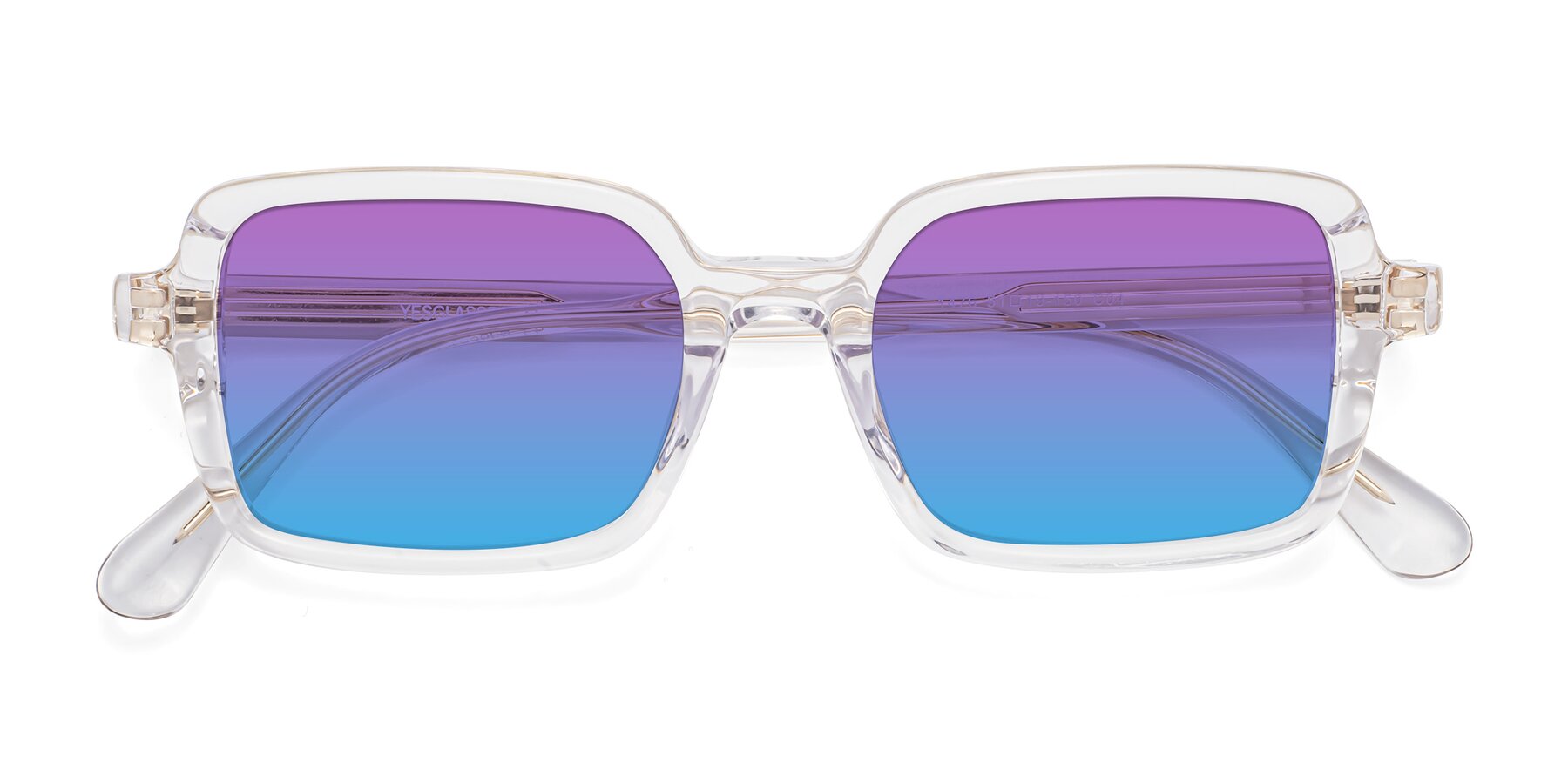 Folded Front of Canuto in Clear with Purple / Blue Gradient Lenses