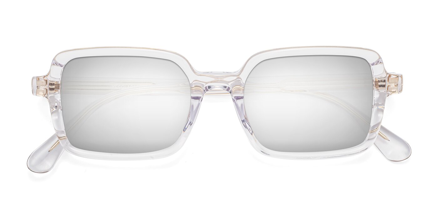 Canuto - Clear Flash Mirrored Sunglasses