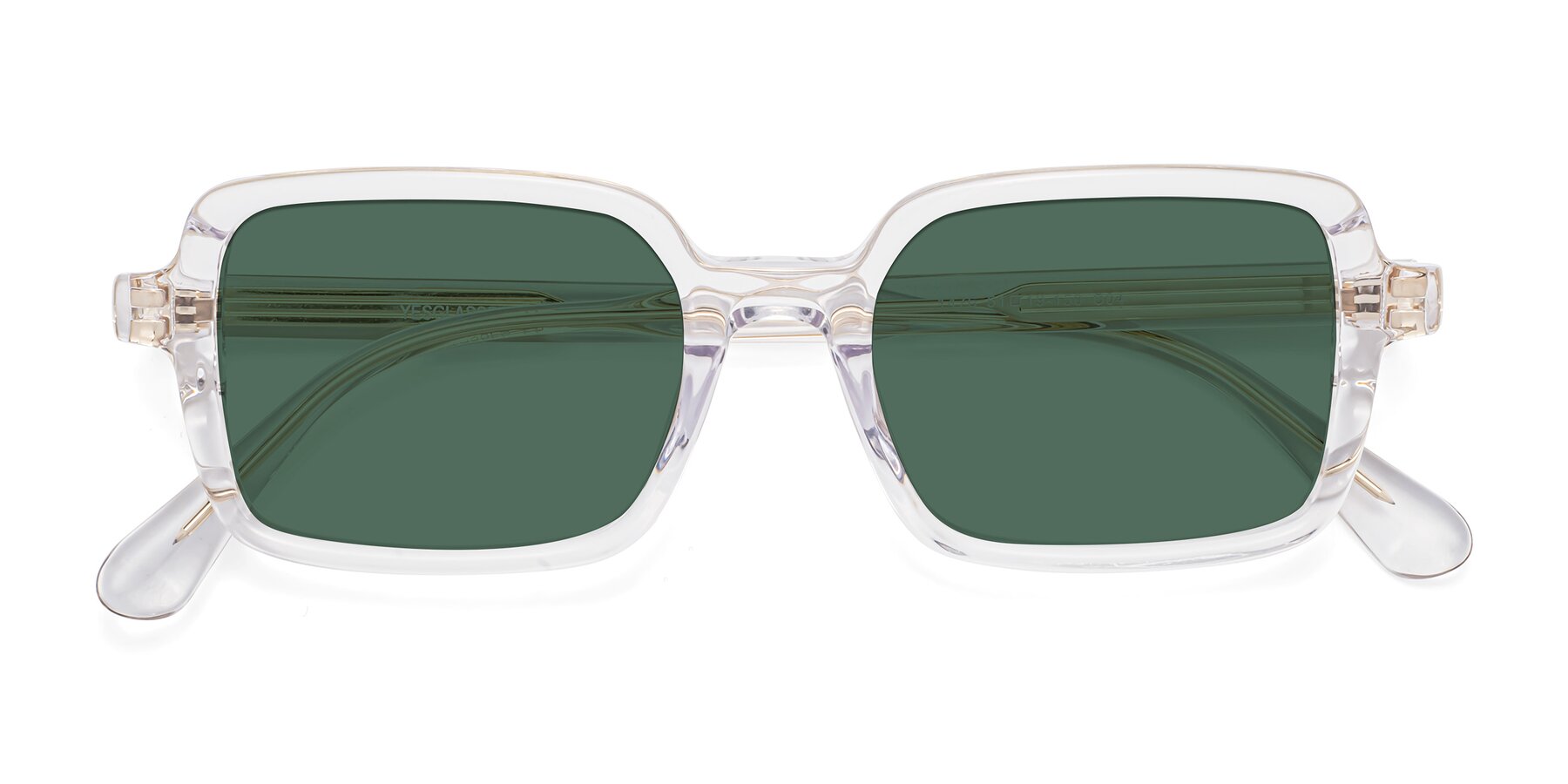 Folded Front of Canuto in Clear with Green Polarized Lenses