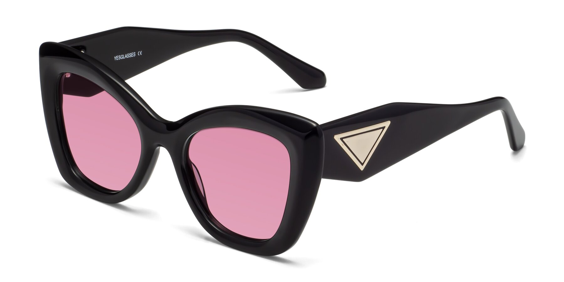 Angle of Riffe in Black with Medium Wine Tinted Lenses