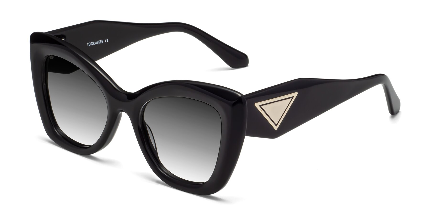 Angle of Riffe in Black with Gray Gradient Lenses