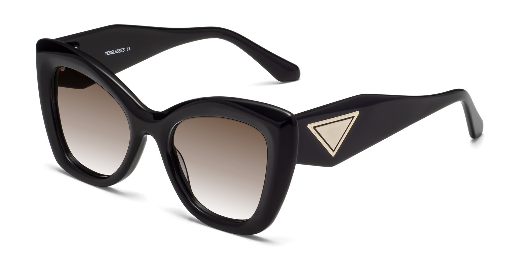 Angle of Riffe in Black with Brown Gradient Lenses